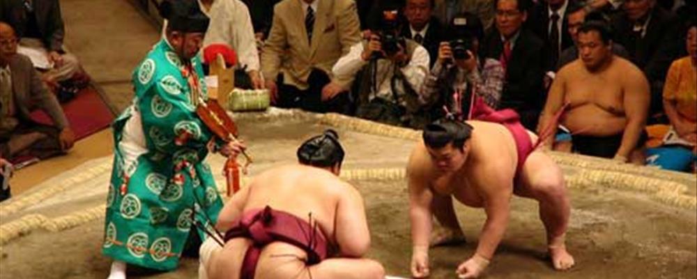 sumo wrestling in tokyo, japan